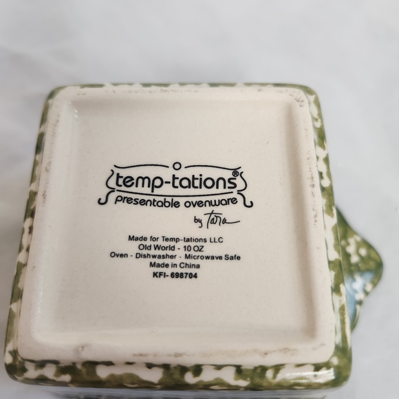 Pair of Temp-tations Green Old World Soup Bowls Ramekins - Picture 11 of 11